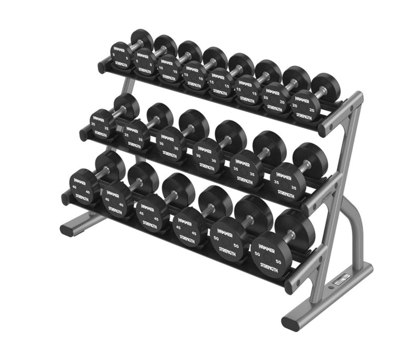 Life Fitness Three-Tier Saddle Dumbbell Rack