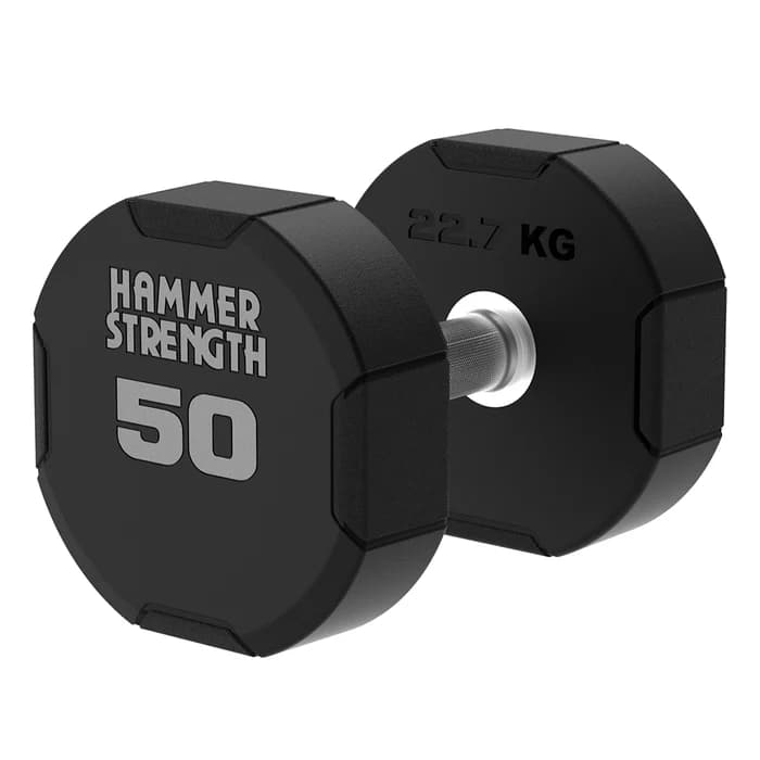 Hammer Strength 4-Sided Urethane Dumbbellss